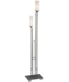 IMAGE OF Hubbardton Forge 24-8413-03-ZX73 Metra Double 2 Light Torchiere Lamp in Mahogany with Paerl glass