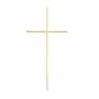 Cross Pendant Plain with 18 inch necklace 14K Yellow Gold 19X9mm