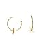Pilgrim Delicate Crystal and Gold Plated Hoop Flower Earrings