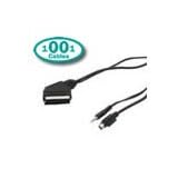 1001Cables - Scart Cable to S-Video + 3.5 Jack Plug