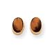 Sardelli - 14k Bezel Set Oval Tigers Eye Post Earrings