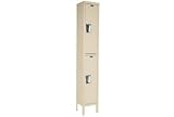 Hallowell Locker Double Tier 12x12x36 2 Door Assembled Parchment