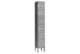 Six Tier Republic Locker 12x18x12 6 Door Ready To Assemble Gray