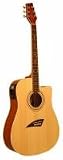 Kona Gold Solid Spruce Top Acoustic Electric Dreadnought Guitar