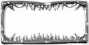 Shark Tooth Chrome Plated Metal License Plate Frame