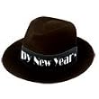 Happy New Years Black Velour Fedora