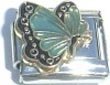 Clearly Charming March Aquamarine Color Butterfly Birthstone Insect Animal Italian Charm