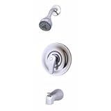 Symmons Allura Pressure balancing mixing valve with lever handle, single mode shower head and diverter tub spout 76-2