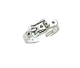 Toe Ring - Sterling Silver Antiqued Buckle Toe Ring