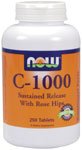 Vitamin C-1000 Time Released with Rose Hips by NOW Foods - (1g - 250 Tablets)