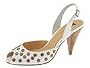 daniblack Rocker | Women's Sling Back Shoes White Dress Calf