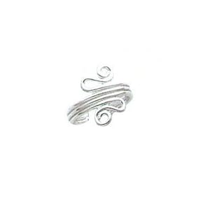 Toe Ring - Sterling Silver Polished Scroll Toe Ring