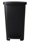 Oxo Good Grips Black Plastic Rectangular Trash Can, 13-Gallon