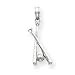 14k White Gold Baseball Bats and Ball Pendant