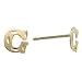 14K Yellow Gold Initial G Stud Earrings