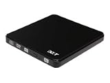 ACER externes SuperMulti DVD-RW mit USB Data / Strom Kabel - schwarz glaenzend