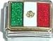 Mexico Flag Italian Charm Bracelet Link