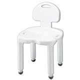 Apex Carex universal bath bench with back, adjustable   1 ea
