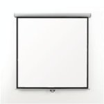158118: Metroplan Eyeline Electric Wall Screen Square Format (240cm x 240cm) Wide Wall/Ceiling Screen (White Case) (EES24W)