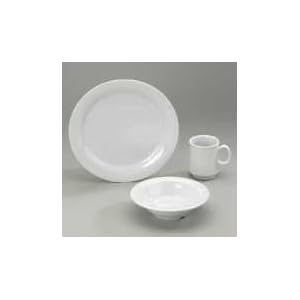 Melamine Dinnerware, Plates, 10-1 2 Diameter, White, 12 per Pack KMOPH228 by 