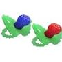 Razbaby Razberry silicone teethers double both colors in one package