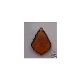 38mm Amber French Cut Crystal Prisms-set of 10 pcs #911-38