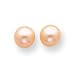 14k 6-6.5mm Pink Button Cultured Pearl Stud Earrings