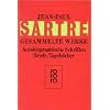 Gesammelte Werke. Autobiographische Schriften, Briefe, Tageb�cher: Die W�rter. Sartre �ber Sartre. Sartre - Ein Film. Briefe an Simone de Beauvoir ... 1940. Sartre -  Bilder eines Lebens: 6 B�nde