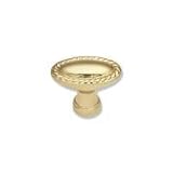 1 1/4 Dia Polished Brass Oval Knob