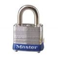  : Master Lock 7KD 1-1/8" Wide Laminated Steel Padlock, 1/2" Shackle