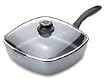 Swiss Diamond Nonstick 11" Cast-Aluminum Square Saut&eacute; Pan with Lid