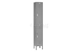 Capital Locker Double Tier 12x15x36 2 Door Assembled Gray