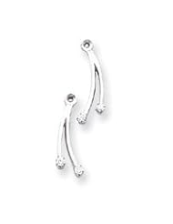 Ann Harrington Jewelry 14k White Gold .14 Ct Tw Diamond Earring Jackets