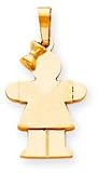 Girl With Bow Charm, Yellow Gold