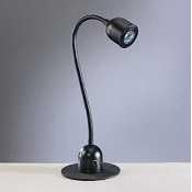 Electrix Illumination 6000-BK Zoom-in halogen desk lamp, 27 reach flexible arm, black