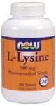 L-Lysine by NOW Foods - (500mg - 250 Tablets)