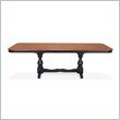 International Concepts Madison Park 82 Double Pedestal Table with 14 Extension in Black/Cherry Finish