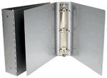 Pina Zangaro Machina, 3 Ring Binder, 11.75 x 10 x 1.5, Holds 8.5 x 11 Pages, Satin Aluminum Finish.