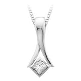 Ladies' 14kt. White Gold, Princess Sierra Diamond Pendant