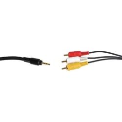 3.5mm Plug (4 Pole) To 3 RCA A V Cable 6 ft. by Parts Express