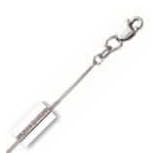 14k White Gold Narrow 20 Inch X .8 mm Snake Chain Necklace
