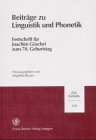 Beiträge zu Linguistik und Phonetik book cover