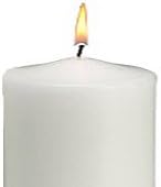 4" X 6" Solid White Stearine Pillar Candle
