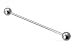 10G SURGICAL STAINLESS STEEL INDUSTRIAL BARBELL 5MM - 1 1/2 inches