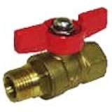 PneumaticPlus MMTH-25 Mini Brass Ball Valves 1/4" NPT (Male to Female)