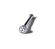 Diamond nose bone in 14 karat NICKEL FREE white gold