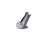 Diamond nose bone in 14 karat NICKEL FREE white gold