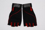Ladies Weightlifting Gloves Large Red Stripe