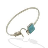 Square Hook Larimar Bracelet