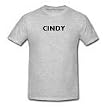 CINDY - Name-series - Heather Grey or White T-shirt